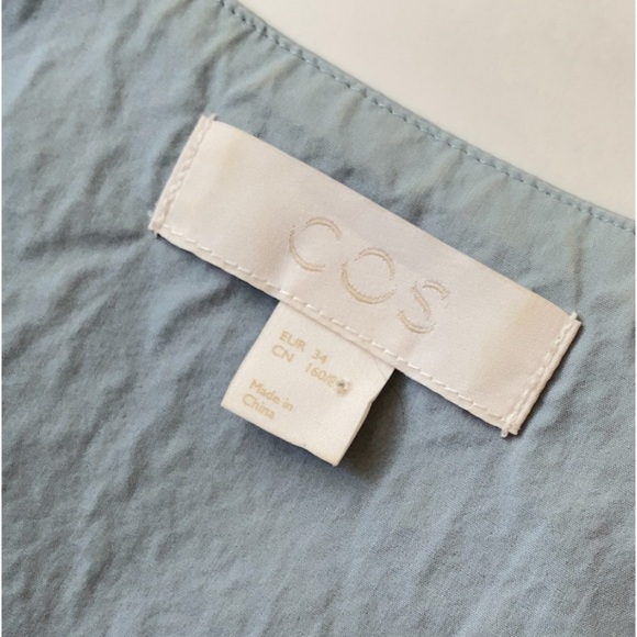 COS Blue A Line V Neck Dress Size 34 - Picture 5 of 8